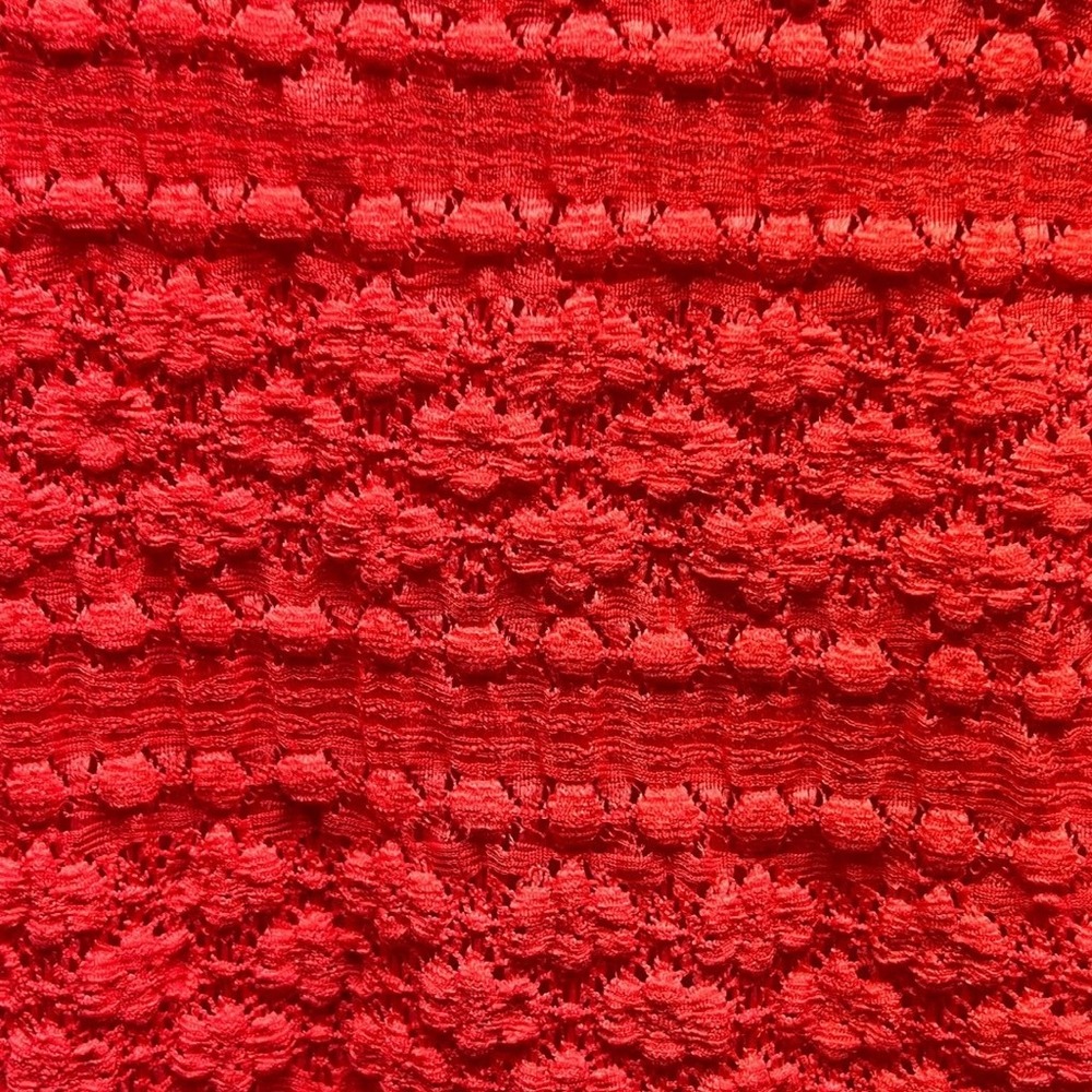 Jessica Simpson Blouse Top M Red Long Sleeve Keyhole 2 Piece Maternity Lace Knit - Picture 6 of 9